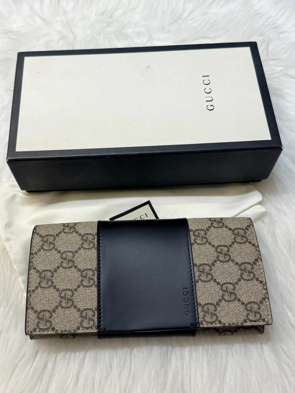 SOLD‼️NWT Gucci Supreme Canvas Bifold Continental Wallet - Picture 4 of 14